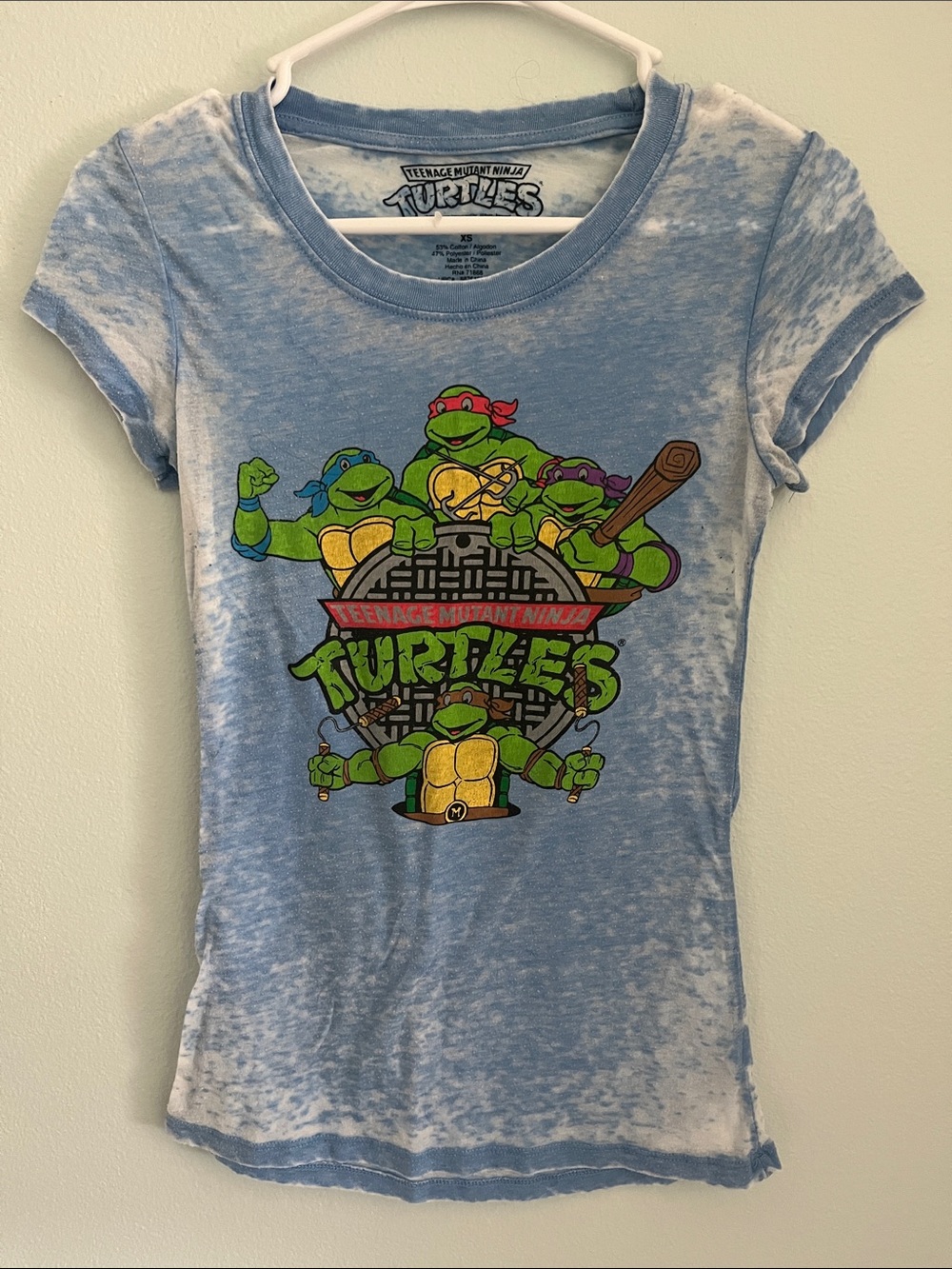 Talula Blue Tie-Dye Teenage Mutant Ninja Turtles Graphic Tee